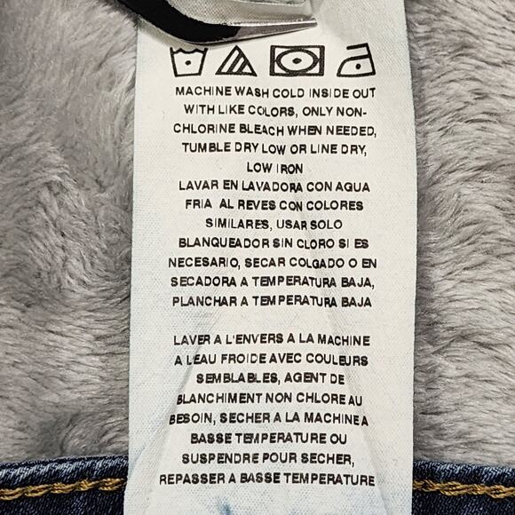 Lee Jeans Womens 18M Blue Dark Wash Mid Rise Capri Stretch Denim Casual Preppy - Picture 9 of 14